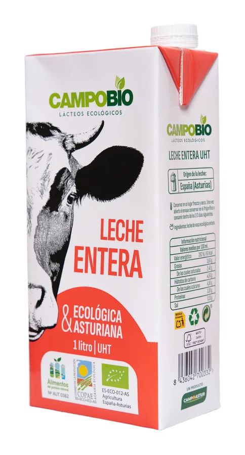 Brik de leche entera ecológica CampoBio