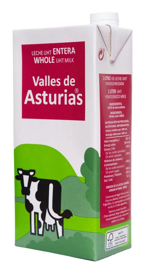 Brik de leche Valles de Asturias Entera
