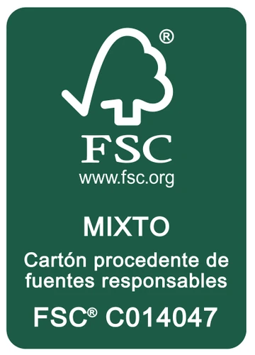 Sello FSC Mixto: cartón procedente de fuentes responsables